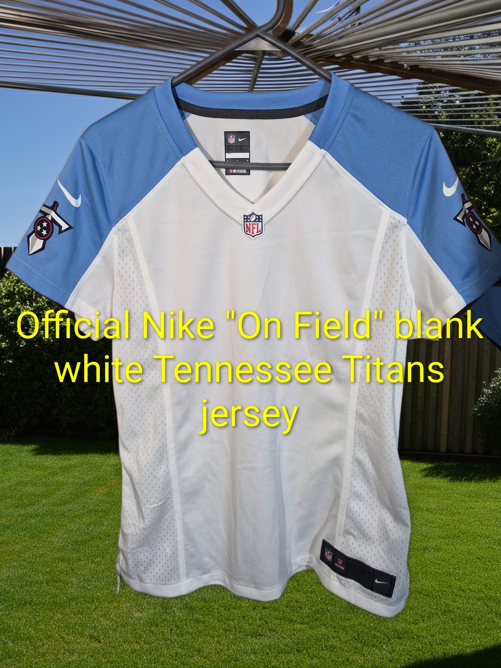 Nike "On Field" blank white Tennessee Titans jersey Sz Large NWOT